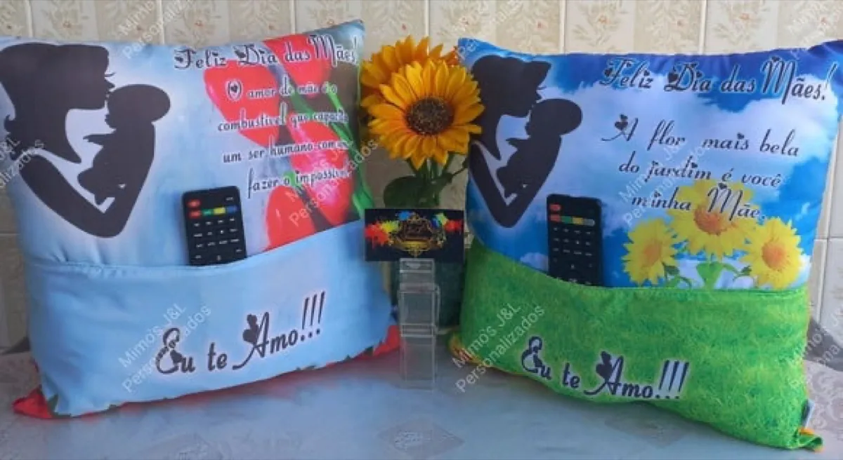 Almofada Porta Controle Remoto Personalizada